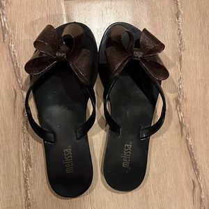 Mini Melissa Bow Flip Flops